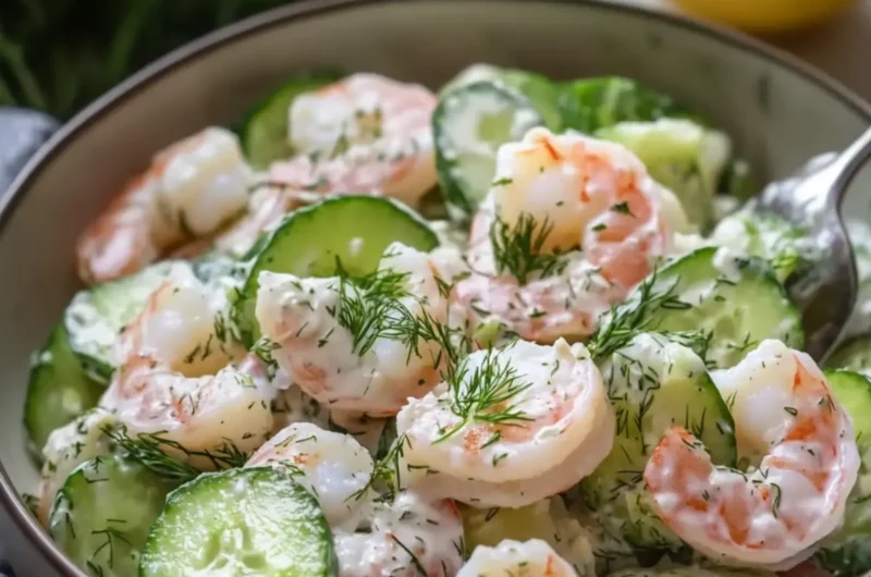 Creamy Cucumber and Shrimp Salad with Fresh Dill