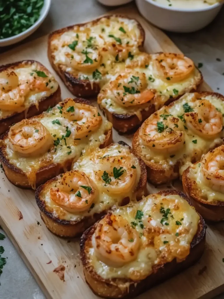 Cheesy Garlic Shrimp Toast – Comforting Family Recipe