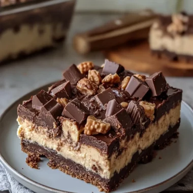 Decadent Peanut Butter Cup Brownie Cheesecake Bars to Savor