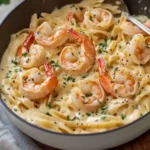 Creamy Shrimp Pasta with Cheese and Herbs