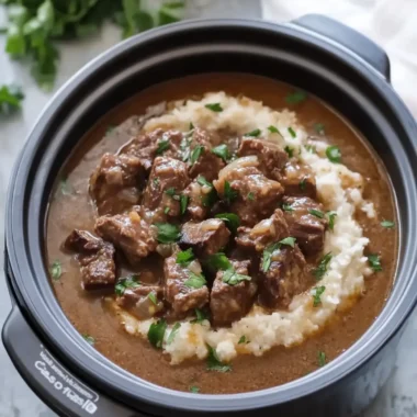 Savory Slow Cooker 5-Ingredient Beef Tips and Gravy Bliss 16 Slow Cooker 5-Ingredient Beef Tips and Gravy