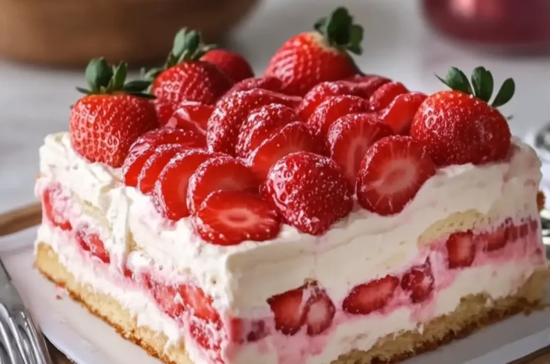 Strawberry Eclair Cake