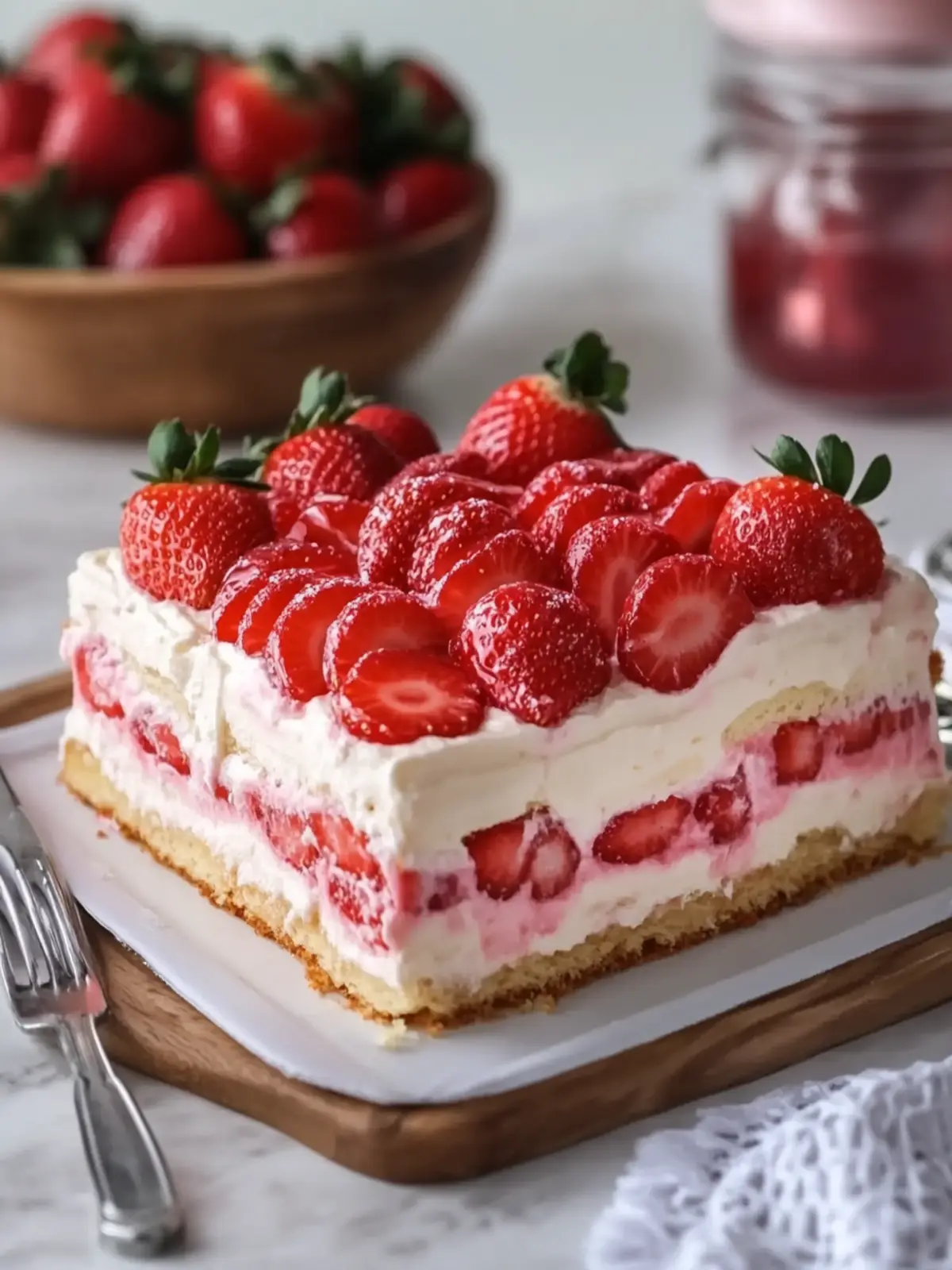Strawberry Eclair Cake
