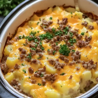 Crockpot Hamburger Potato Casserole for Cozy Family Nights 16 Crockpot Hamburger Potato Casserole
