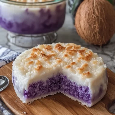 Decadent Nutak: Irresistible Filipino Coconut Ube Rice Cake