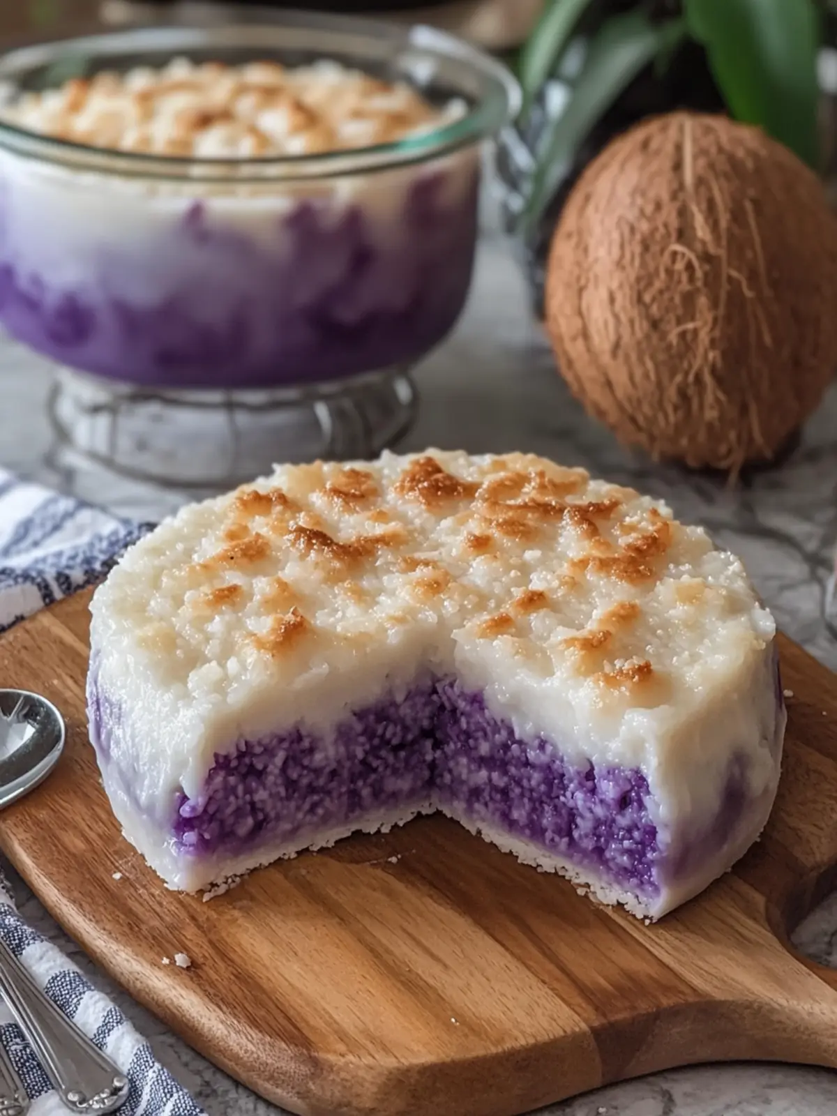 Decadent Nutak: Irresistible Filipino Coconut Ube Rice Cake 5 Nutak (Filipino Coconut and Ube Rice Cake)