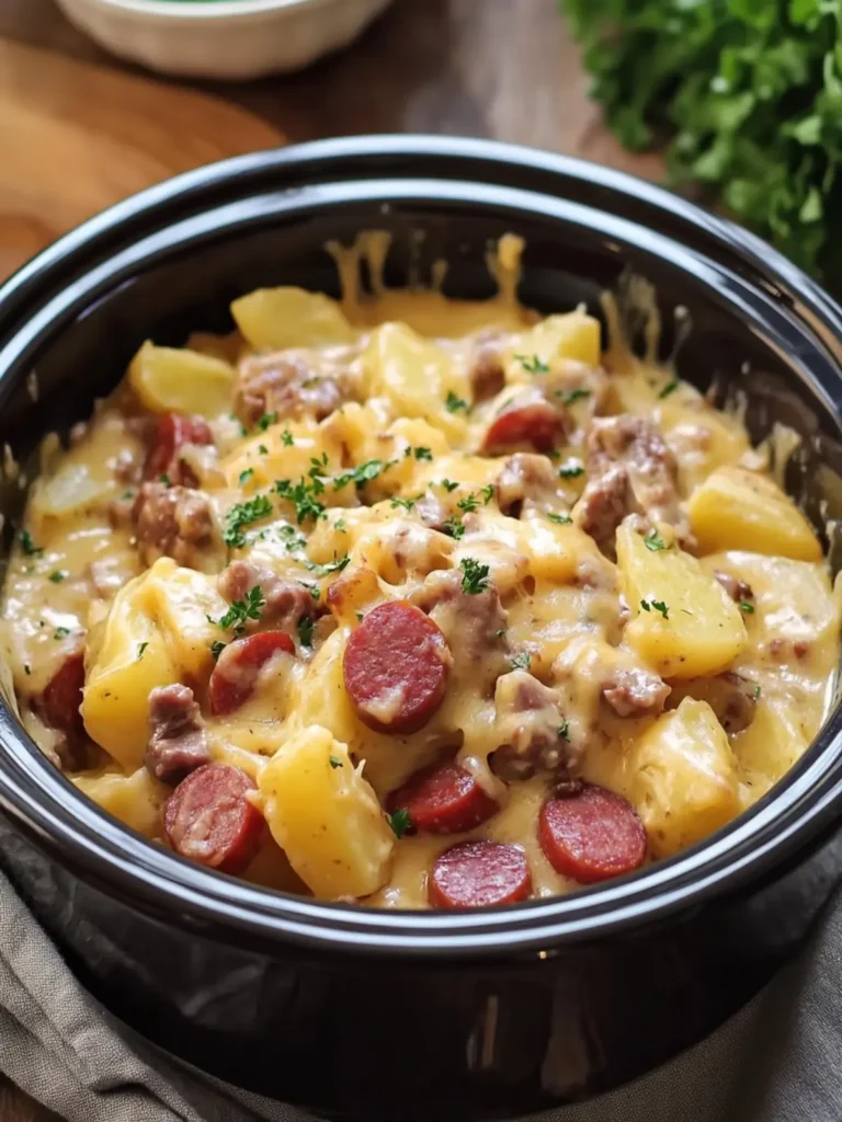 Creamy Crockpot Cheesy Potatoes and Beef Kielbasa Delight 3 Creamy Crockpot Cheesy Potatoes and Beef Kielbasa Favorite