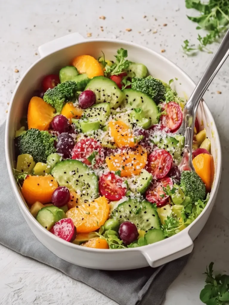 Fruits & Vegetable Salad with Creamy Dressing Bliss 4 Fruits & Vegetable Salad