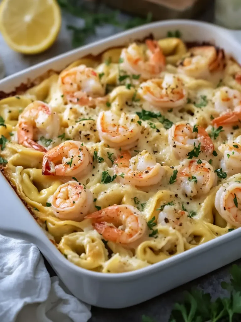Shrimp Scampi Tortellini Bake: Comfort Food Bliss Awaits! 2 Shrimp Scampi Tortellini Bake