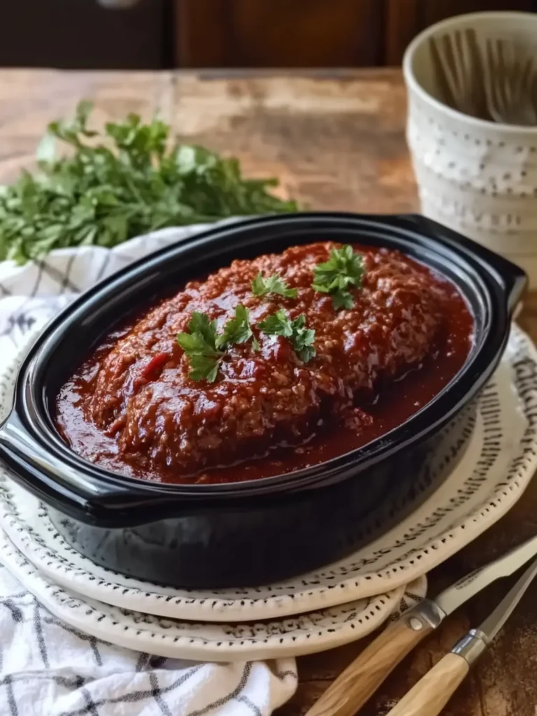 Irresistible Slow Cooker Saucy Meatloaf for Cozy Nights 2 Slow Cooker Saucy Meatloaf