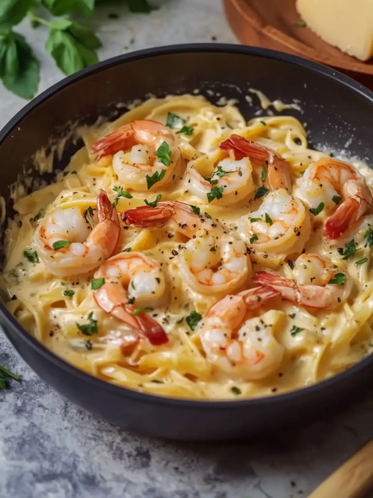 Irresistible Creamy Shrimp Pasta with Cheese and Herbs Delight 5 Creamy Shrimp Pasta with Cheese and Herbs