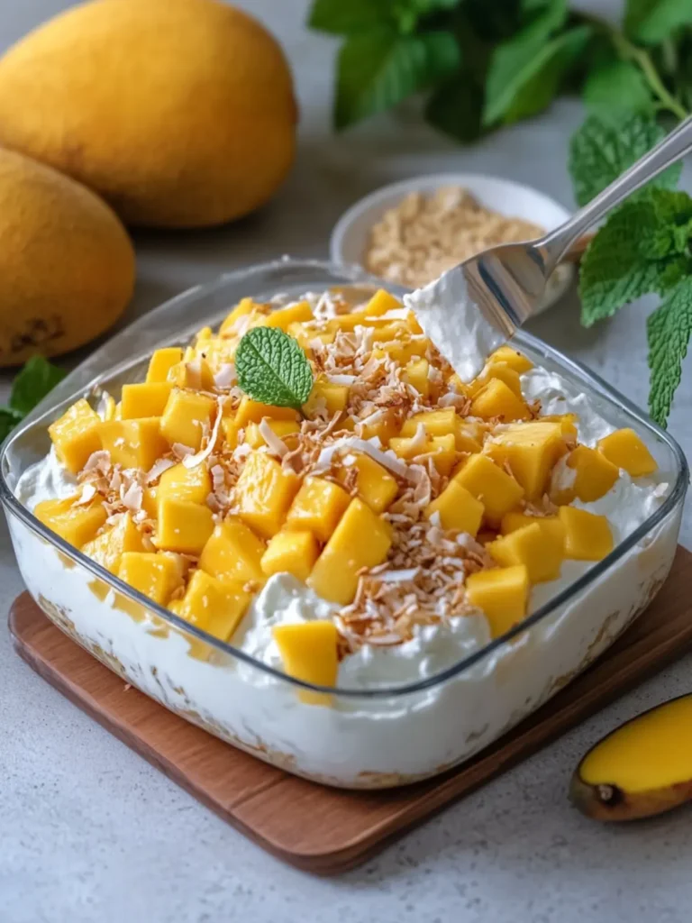 Mango Coconut Cream Salad