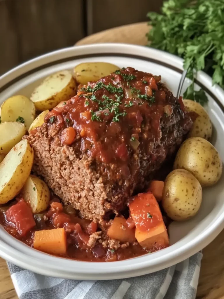 Easy Slow Cooker Meatloaf with Potatoes and Veggies Bliss 2 Easy Slow Cooker Meatloaf with Potatoes and Veggies