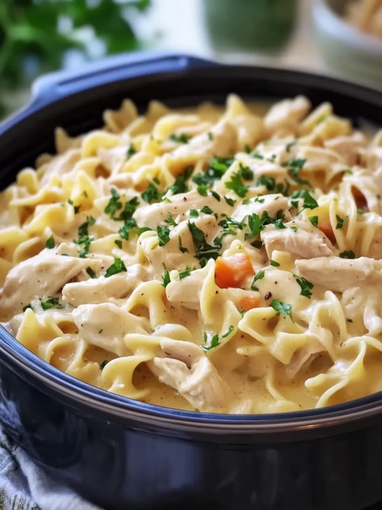 Creamy Easy Slow Cooker Chicken and Noodles Delight 3 Easy Slow Cooker Chicken and Noodles