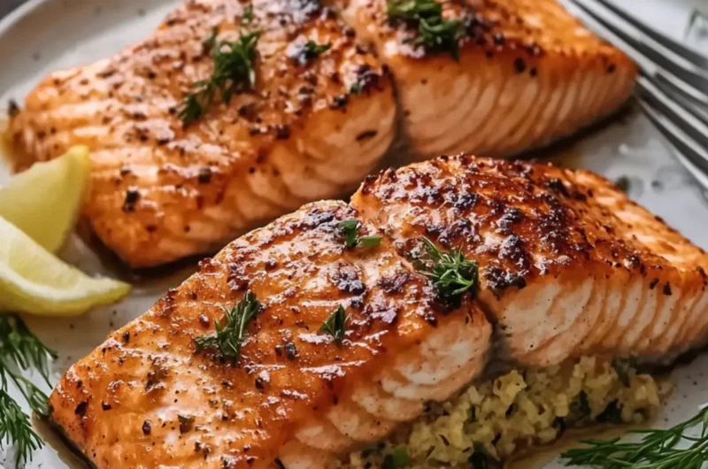 Brown Sugar Glazed Stuffed Salmon Seafood
