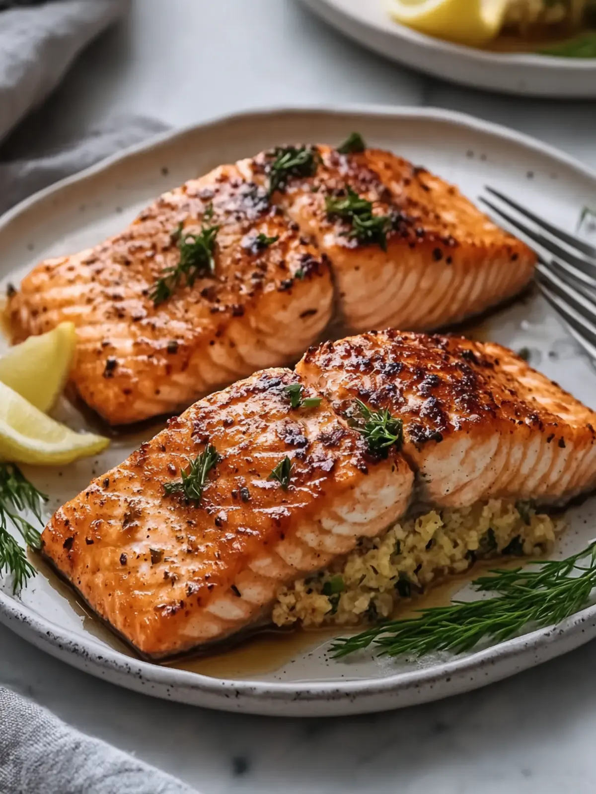 Brown Sugar Glazed Stuffed Salmon Seafood