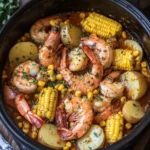 Savory Slow Cooker Garlic Butter Shrimp Boil with Corn & Potatoes 21 Slow Cooker Garlic Butter Shrimp Boil with Corn and Potatoes