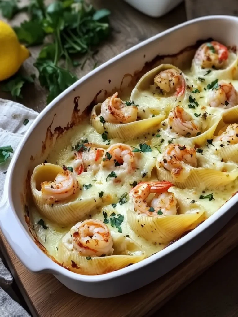 Delicious Creamy Seafood Stuffed Shells with Garlic Shrimp 3 Creamy Seafood Stuffed Shells with Garlic Shrimp