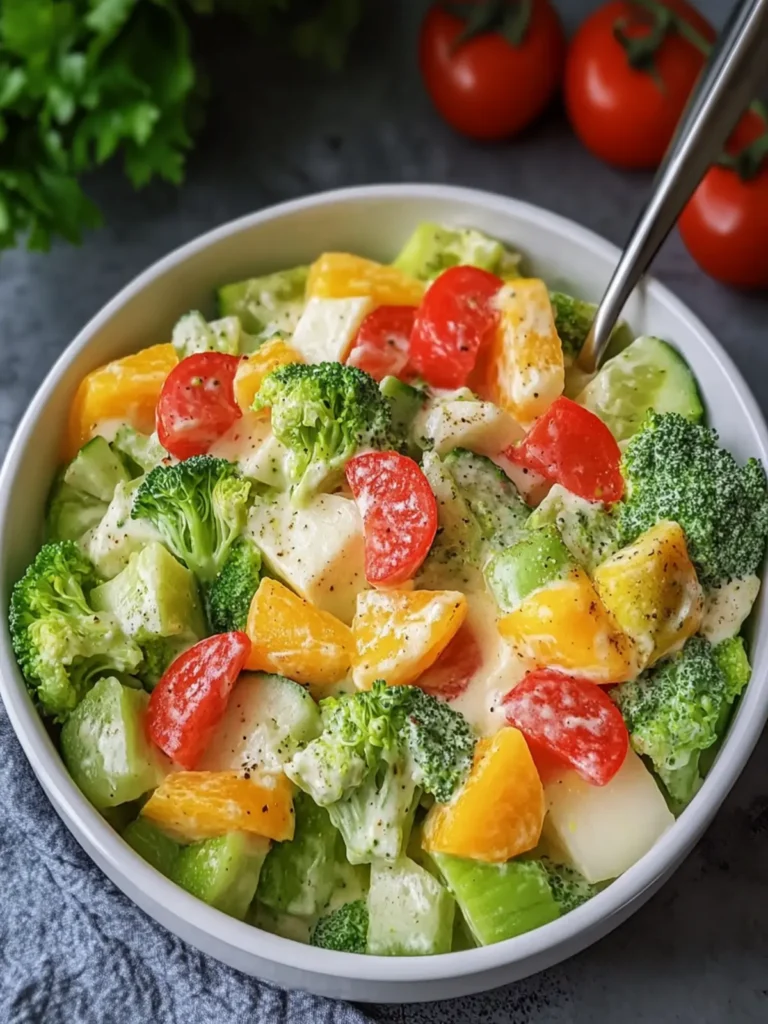 Creamy Fruits & Vegetable Salad with Broccoli Bliss 3 Creamy Fruits & Vegetable Salad with Broccoli
