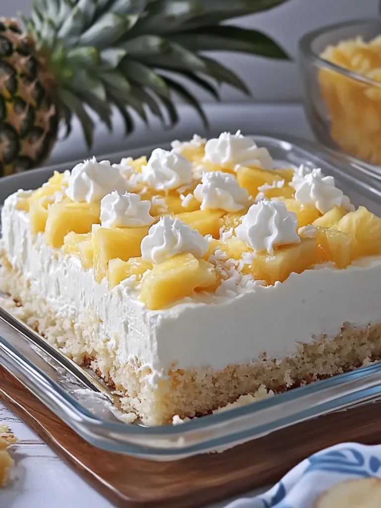 Delicious Pineapple Coconut Cream Sheet Cake for Easy Baking 4 Pineapple Coconut Cream Sheet Cake