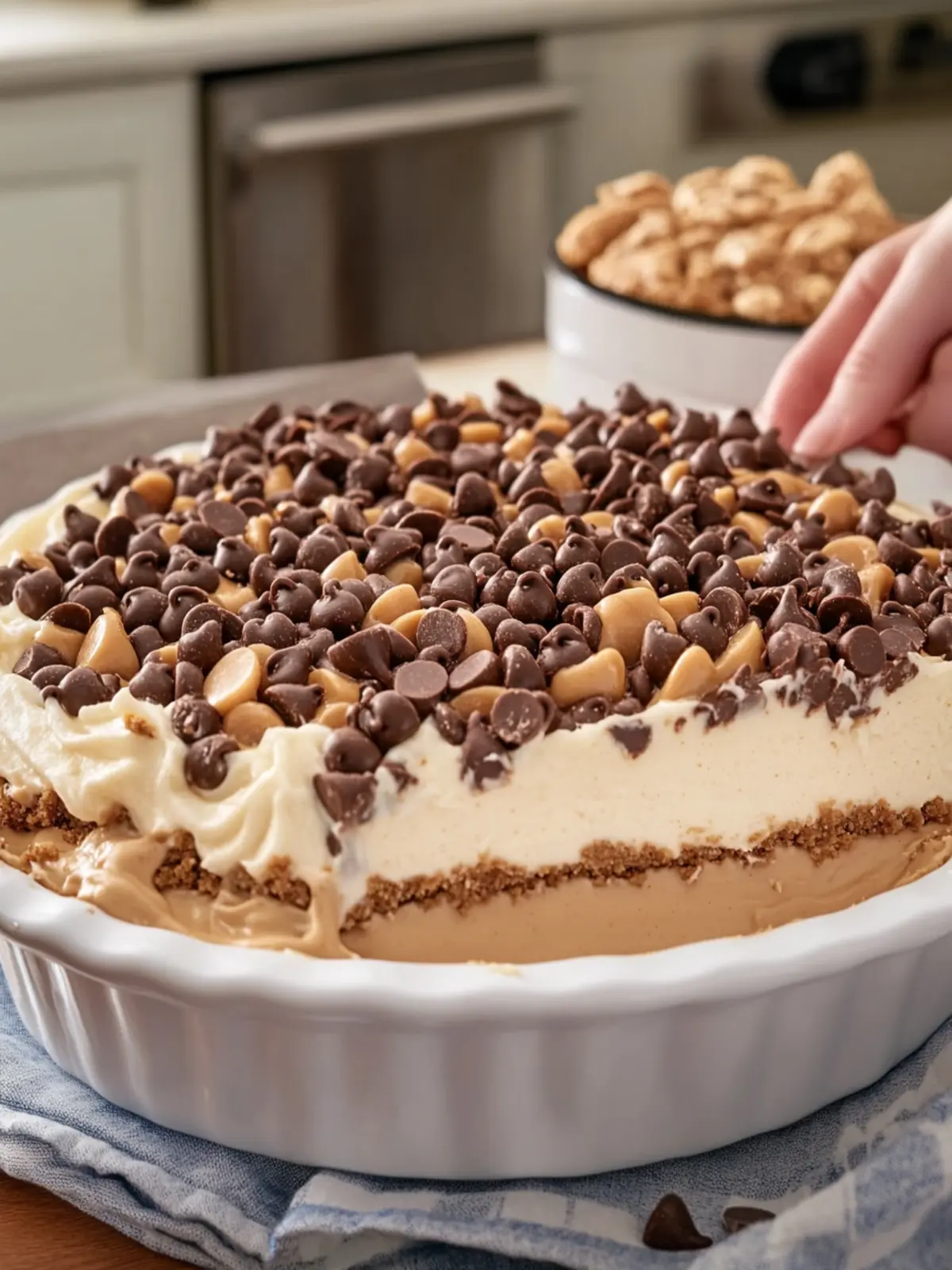 Indulge in No-Bake Chocolate Chip Cookie Peanut Butter Pie 5 No-Bake Chocolate Chip Cookie Peanut Butter Pie
