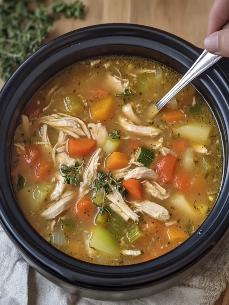 Healthy Slow Cooker Chicken Vegetable Soup Comfort in a Bowl 3 Slow Cooker Chicken Vegetable Soup