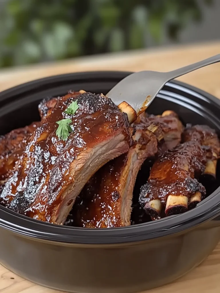 Tender Crock Pot BBQ Ribs That Melt in Your Mouth 2 Crock Pot BBQ Ribs