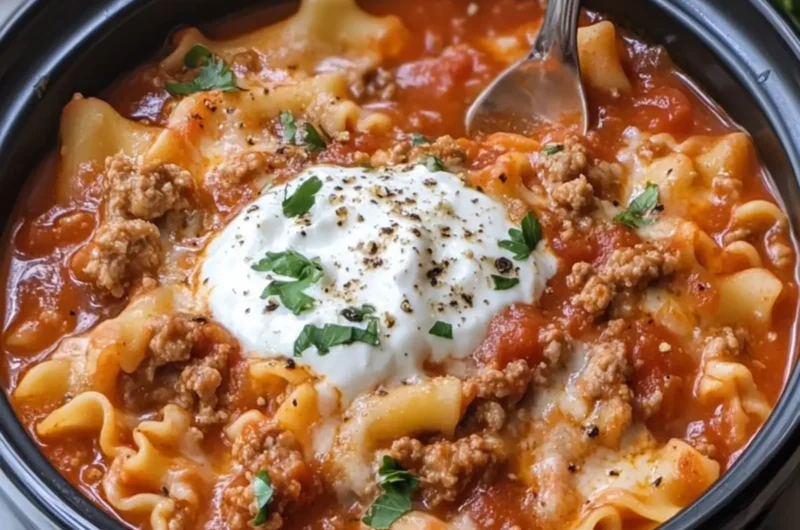 Slow Cooker Lasagna Soup