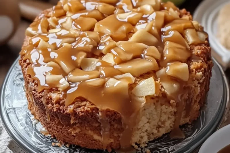 Fresh Apple Cake with Caramel Glaze