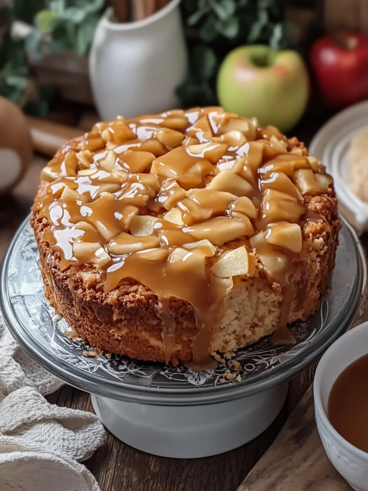 Delicious Fresh Apple Cake with Caramel Glaze to Wow Your Guests 5 Fresh Apple Cake with Caramel Glaze