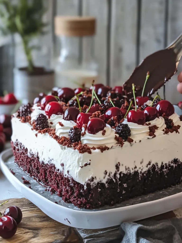 Chocolate Cherry Black Forest Poke Cake