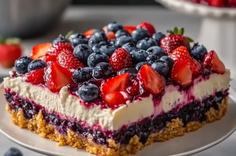 Blueberry Strawberry Cheesecake Delight