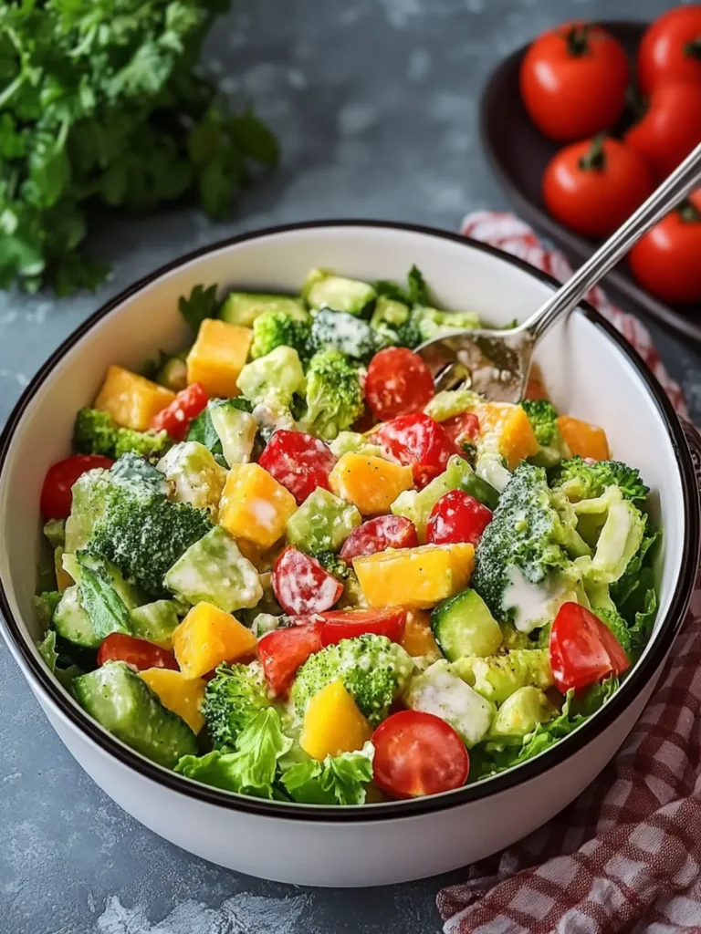Creamy Fruits & Vegetable Salad with Broccoli Bliss 4 Creamy Fruits & Vegetable Salad with Broccoli