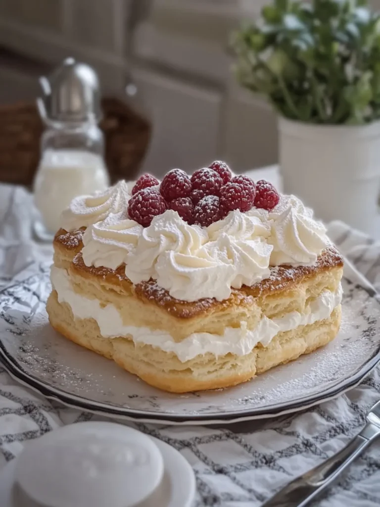 Heavenly Cream Puff Cake with Vanilla Cream Delight 3 Cream Puff Cake with Vanilla Cream