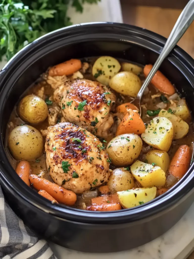 Melt in Your Mouth Crockpot Garlic Butter Chicken, Potatoes & Carrots 3 Crockpot Garlic Butter Chicken, Potatoes and Carrots