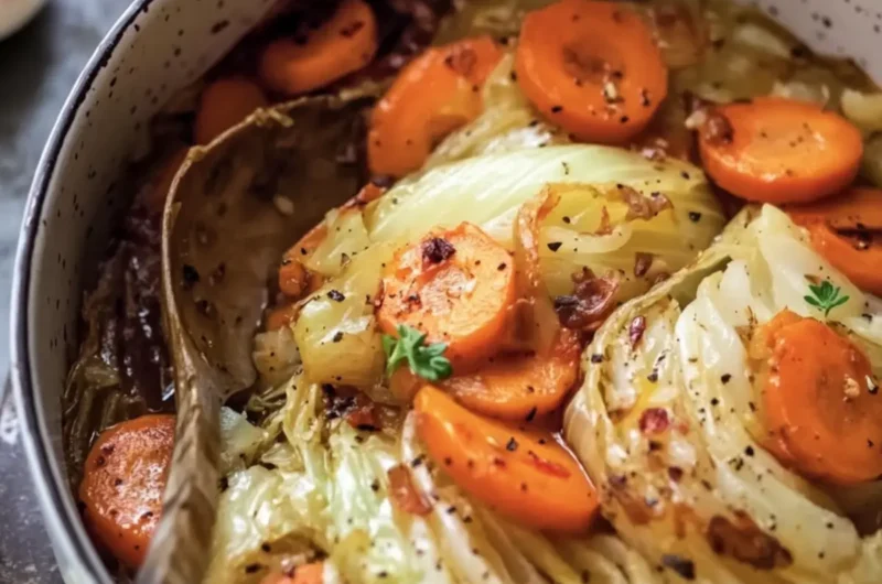 Braised Cabbage with Carrots and Onions