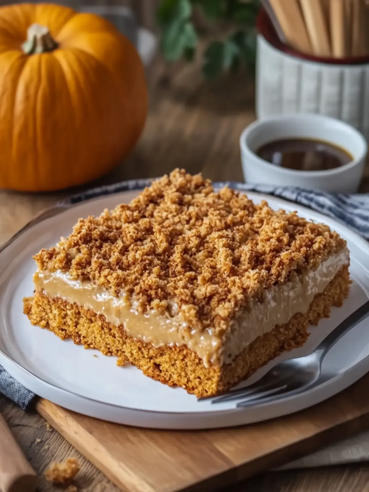 Delicious Pumpkin Coffee Cake with Sweet Streusel Topping 5 Pumpkin Coffee Cake