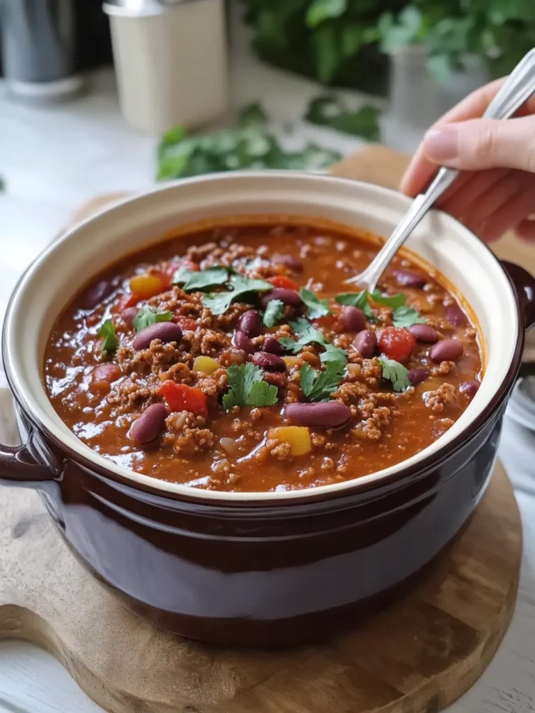 Irresistible Slow Cooker Chili with Ground Beef & Beans Delight 3 Slow Cooker Chili with Ground Beef & Beans