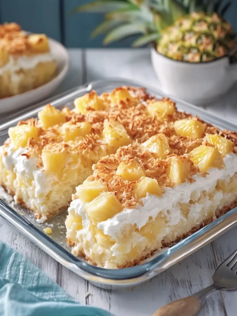 Coconut Pineapple Dump Cake