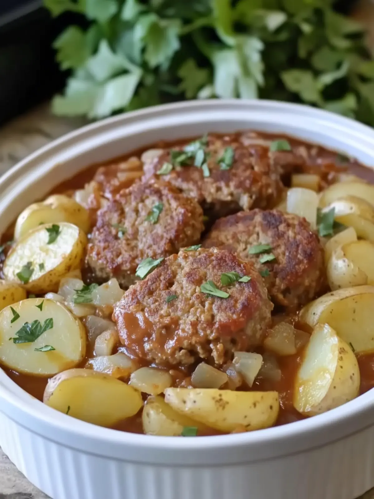 Savory Slow Cooker Meatloaf Patties and Potatoes Bliss 5 Slow Cooker Meatloaf Patties and Potatoes