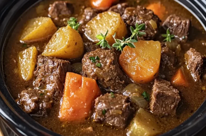 Crock Pot Beef Stew: Dump and Go, Thick