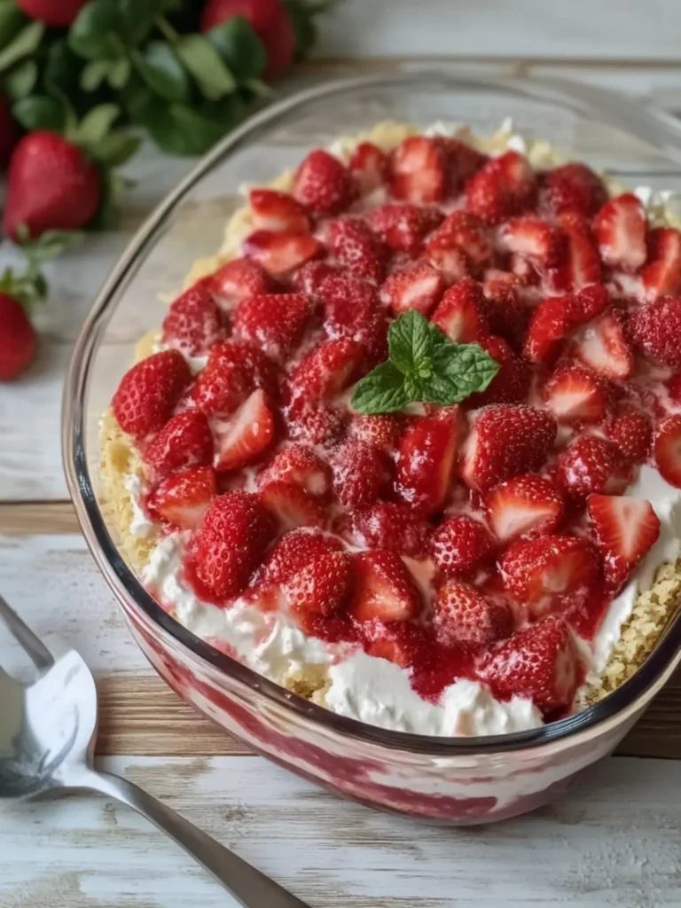 Indulge in Strawberry Heaven Pudding Casserole Delight 3 Strawberry Heaven Pudding Casserole