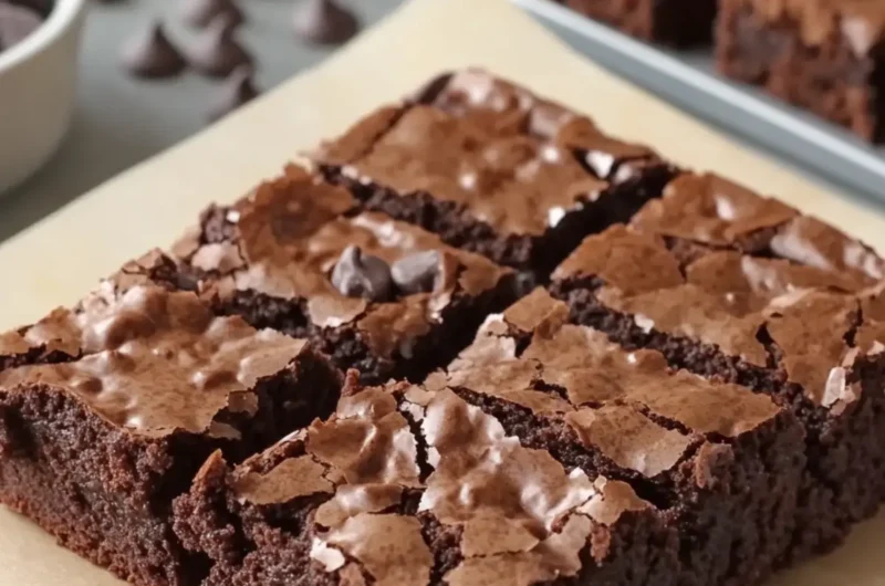 Fudgy Triple Chocolate Brownies