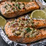 Creamy Garlic Herb Seafood Foil Packs – Easy Salmon Steaks Bliss 17 Creamy Garlic Herb Seafood Foil Packs – Easy Salmon Steaks Delight