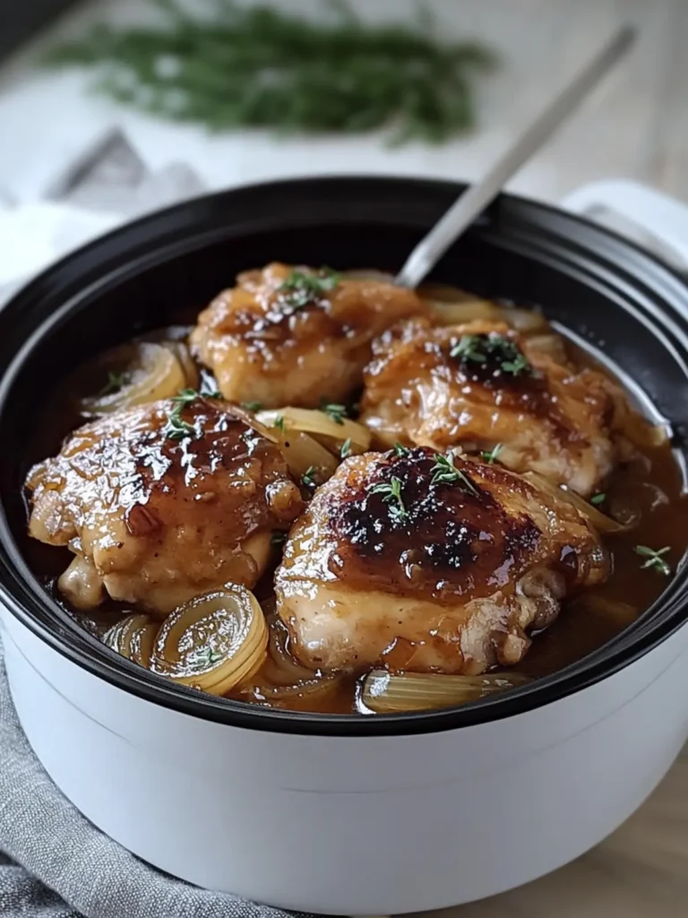 Slow Cooker Sticky Caramelized Onion Chicken Thighs Bliss 4 Slow Cooker Sticky Caramelized Onion Chicken Thighs