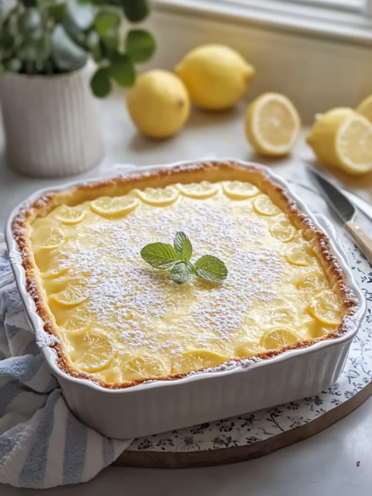 Delicious Lemon Custard Cake That Will Brighten Your Day 2 Lemon Custard Cake