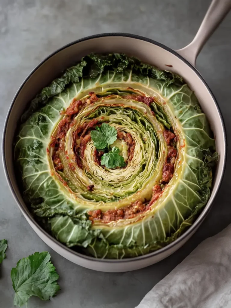 Irresistible Stuffed Spiral Cabbage: A Cozy Family Feast 2 Stuffed Spiral Cabbage
