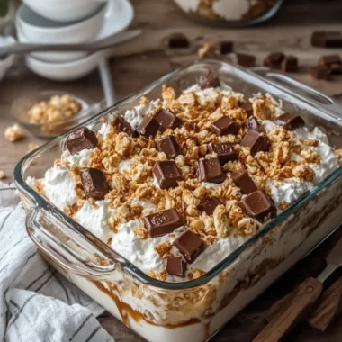 Irresistible Snickers Caramel Fluff Dessert Casserole Delight 6 Irresistible Snickers Caramel Fluff Dessert Casserole Delight