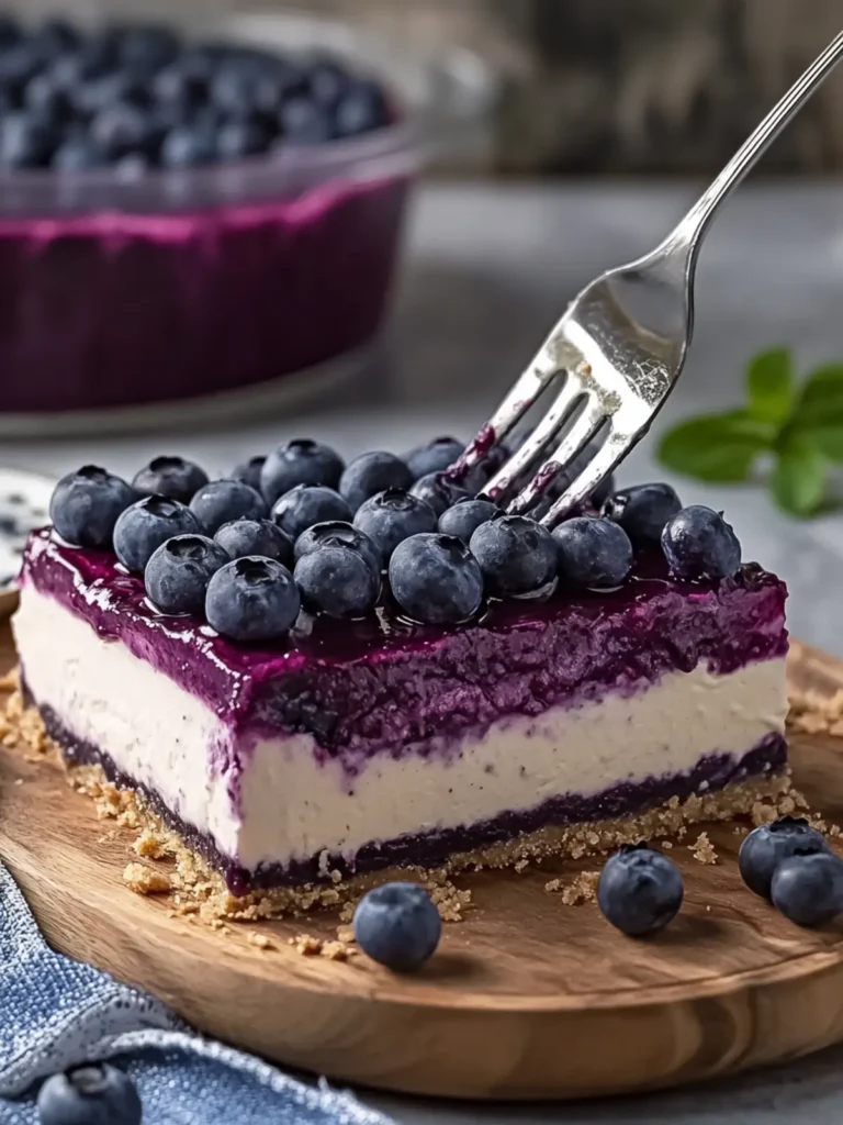 No-Bake Blueberry Cheesecake (No Gelatin)