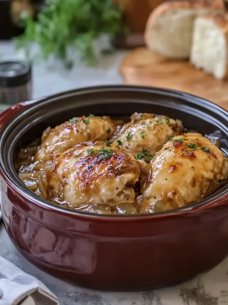 Irresistible Slow Cooker French Onion Chicken You Must Try! 4 Slow Cooker French Onion Chicken